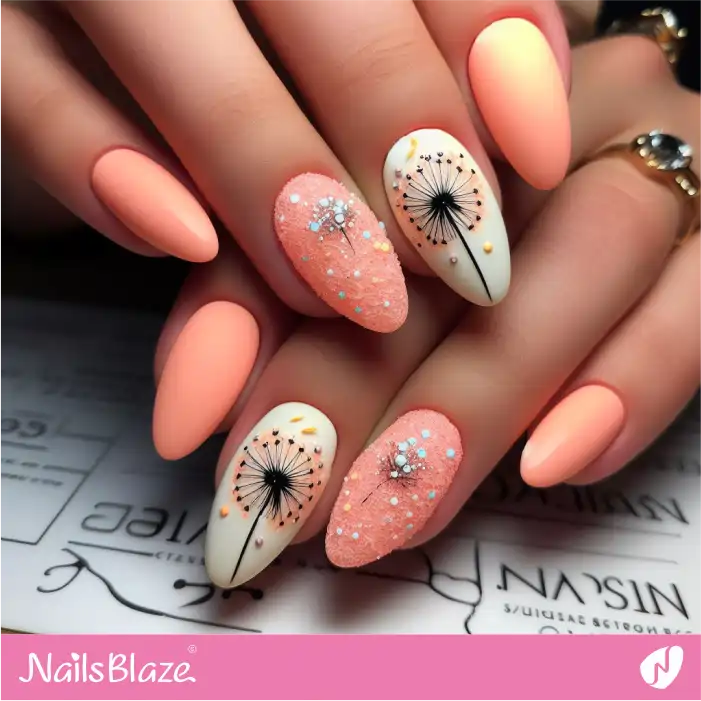 Embellished Peach Fuzz Nails | Color of the Year 2024 - NB1771